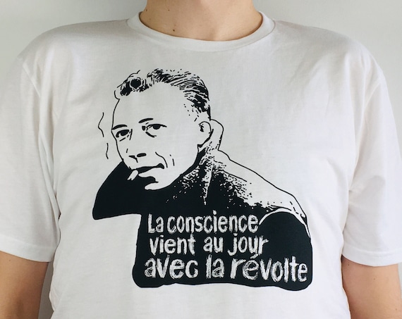 Albert Camus T-shirt printed on organic cotton