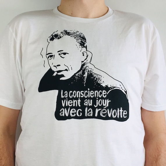 Albert Camus T-shirt printed on organic cotton