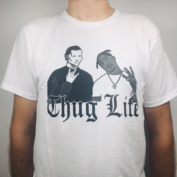 Tupac and Machiavelli T-shirt: Thug life (organic cotton)